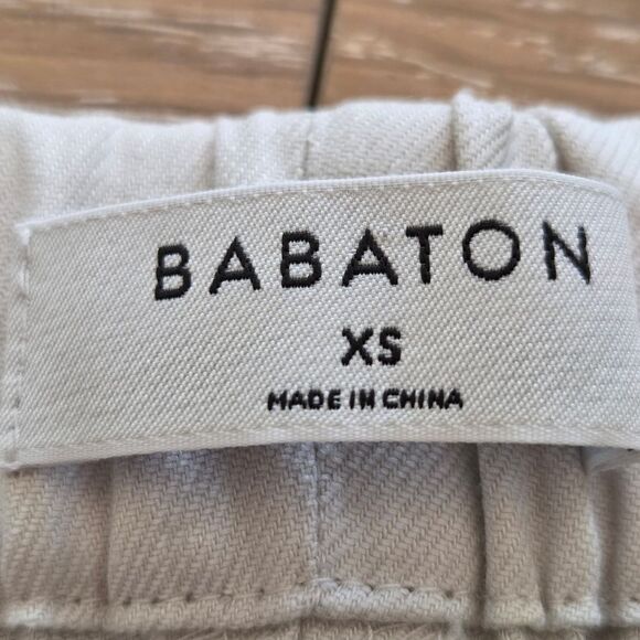 Artiza Babaton Women's Linen Cotton Blend Jogger Pants Pull On Light Tan Size XS - Picture 4 of 9